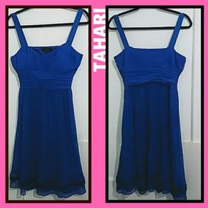 🍒3/$10 - Tahari 100% Silk Royal Blue Dress